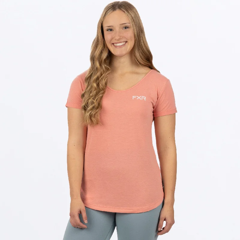 Women's Lotus Active T-Shirt Embroidered Appliqued Beaded