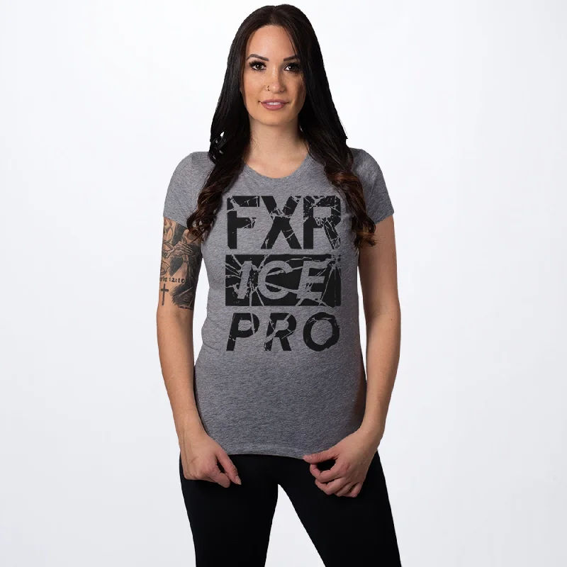 Women's Fractured T-Shirt Notch Collar Peter Pan Collar Cowl Neck