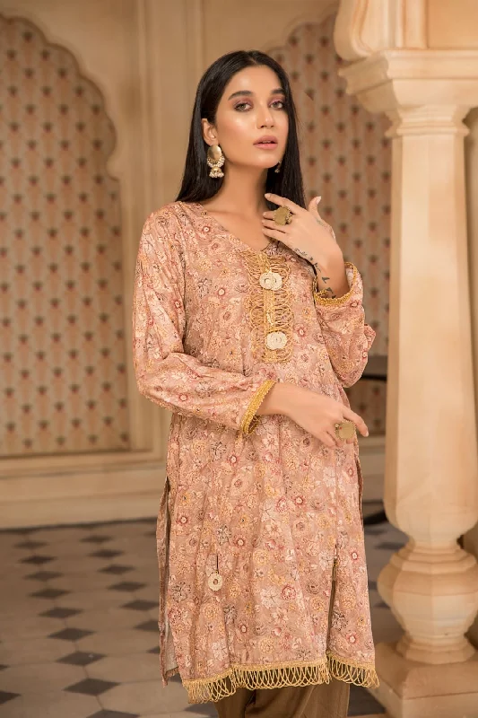 1PC Anarkali Digital Linen Shirt 24 Anti-Pilling Machine Wash Handmade