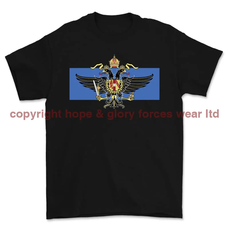 1st Queen's Dragoon Guards Printed T-Shirt Striped Floral Plaid