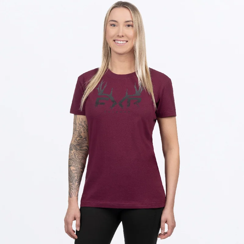 Women's Antler Premium T-Shirt Spandex Blend Rayon Blend Denim Blend