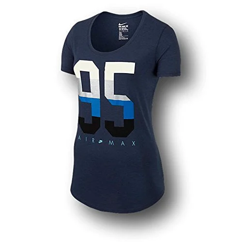Nike Women's Air Max 95 T-Shirt (Medium, Blue) Anti-Pilling Machine Wash Handmade