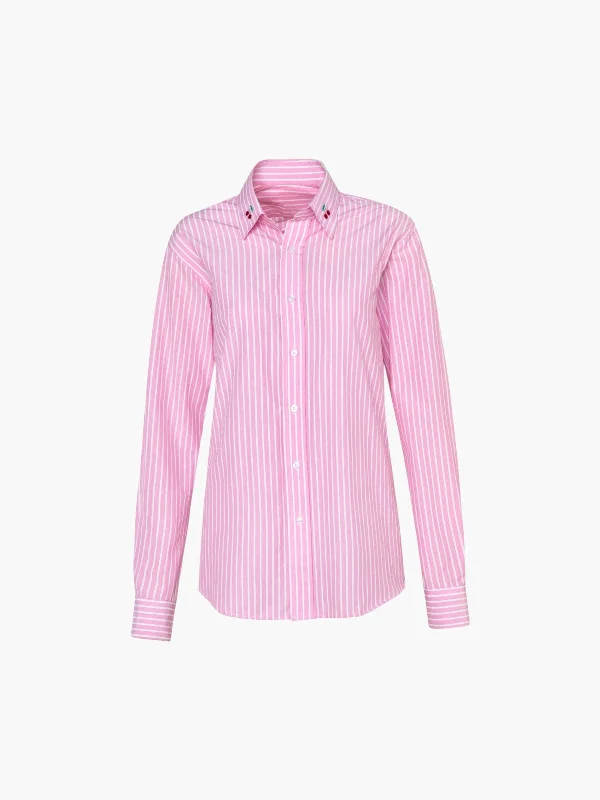 Marion Shirt | Rose Stripes Cotton Fabric Linen Fabric Terry Fabric