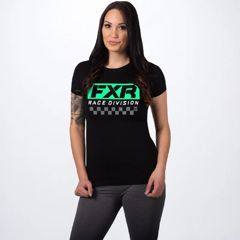 Women's Race Division T-Shirt Mesh Blend Leather Blend Suede Blend