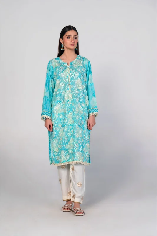 Printed Embroidered Shirt - LDS 860 Collared Crew Neck Turtle Neck