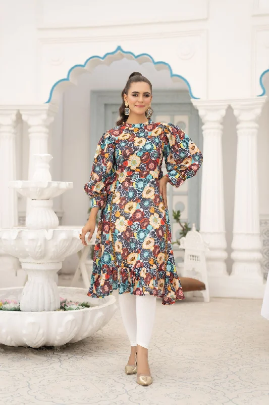 1PC Sapna Digital Shirt 122 Satin Fabric Silk Fabric Chiffon Fabric