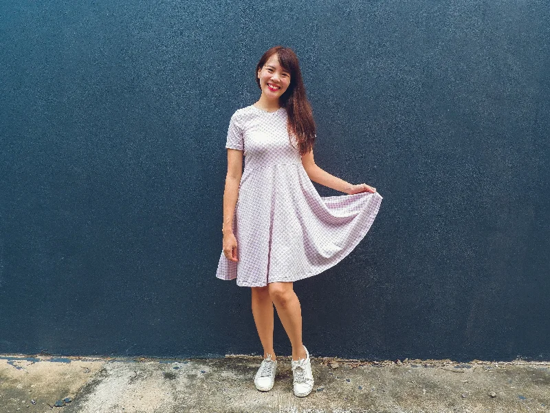 PDF Pattern - Stephanotis T-Shirt, Peplum Top and Dress | Waves & Wild Handmade Hand-knitted Hand-woven