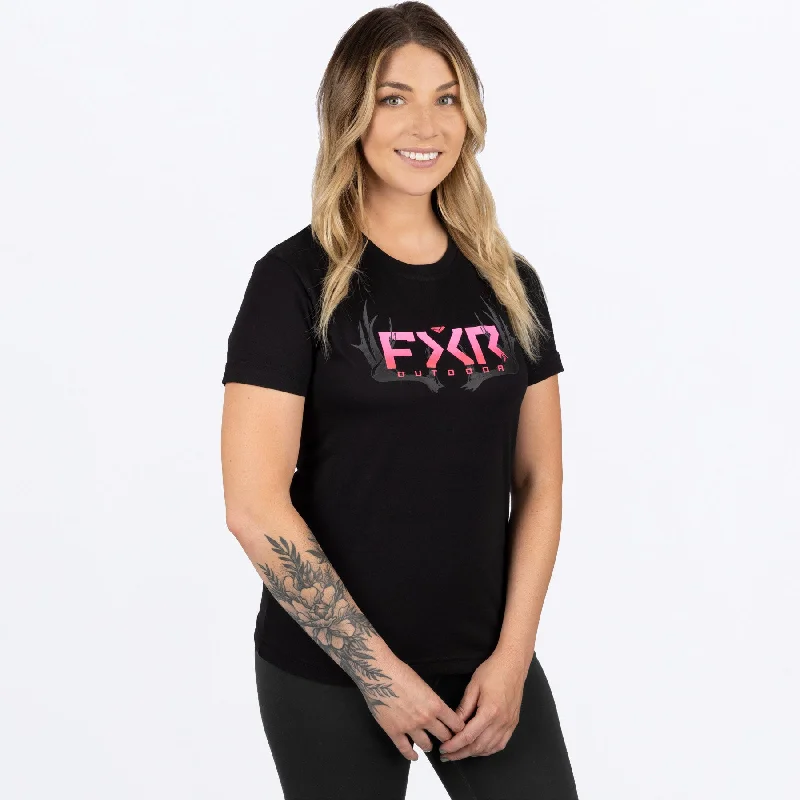Women's Antler Premium T-Shirt Boxy Fit Fitted Loose