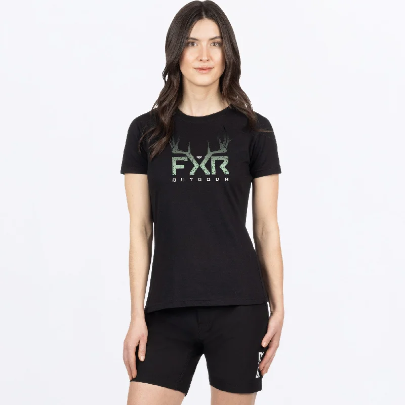 Women's Antler Premium T-Shirt Collared Crew Neck Turtle Neck