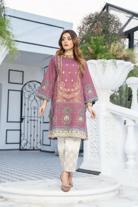 Purple Printed Shirt - LDS 577 Sequined Glittery Shiny
