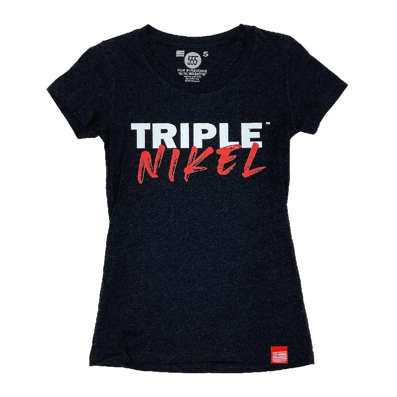 Triple Nikel Streetwear Team Shirt Female Graphic Tee Houndstooth Herringbone Solid