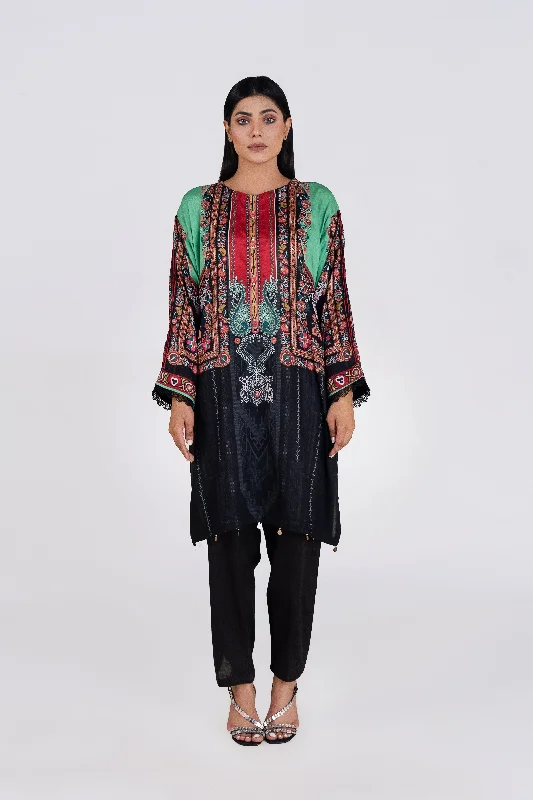 Printed Shirt - LDS 820 Satin Fabric Silk Fabric Chiffon Fabric