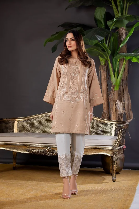 1PC Zari Embroidered shirt - LDS 753 Layered Multi-layer Single Layer