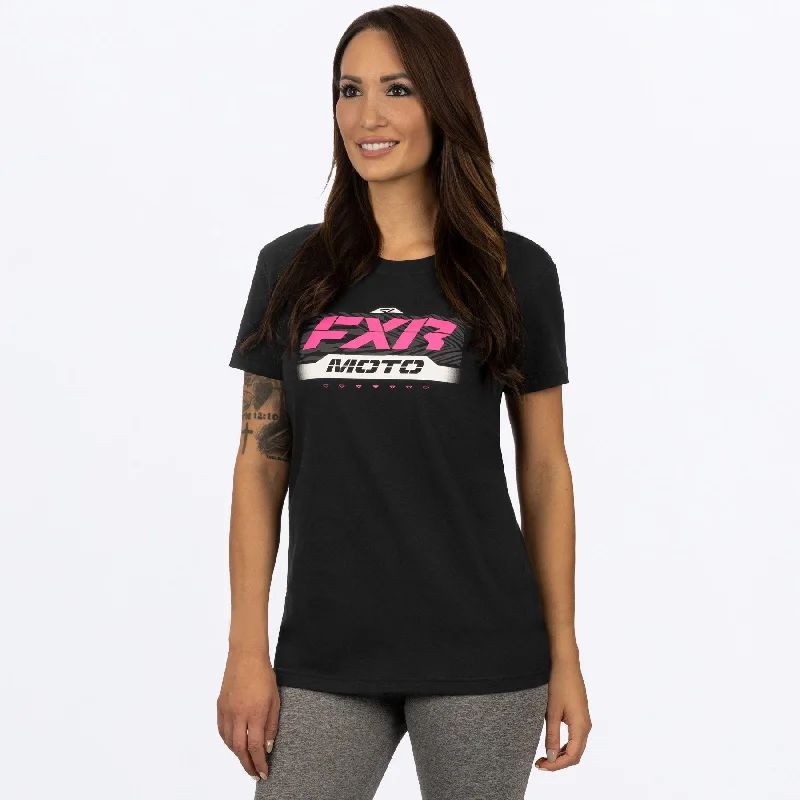 Women's Moto Premium Boyfriend T-Shirt Fitted T-Shirt Seamless Stretchy
