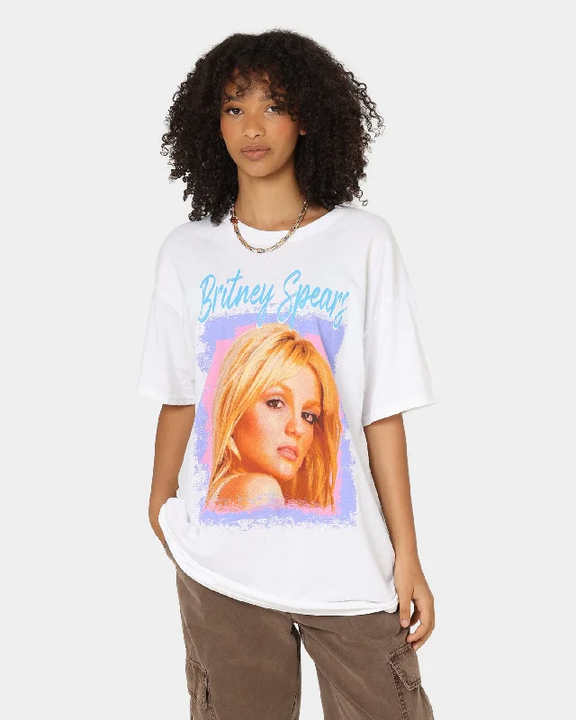 Britney Spears 80s Pastel T-Shirt White Cotton Fabric Linen Fabric Terry Fabric