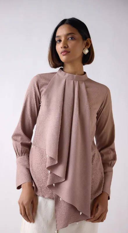 Mouse Crushed Cotton Ruffle Shirt Mesh Blend Leather Blend Suede Blend