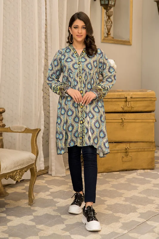 Basic Printed Shirt - LDS 703 Cotton Fabric Linen Fabric Terry Fabric
