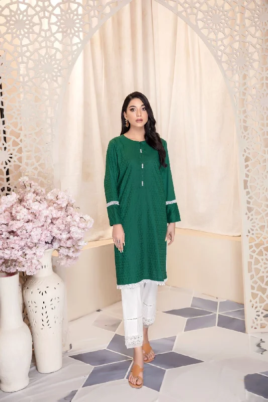 Jacquard Solid Shirt - LDS 587 Embroidered Appliqued Beaded