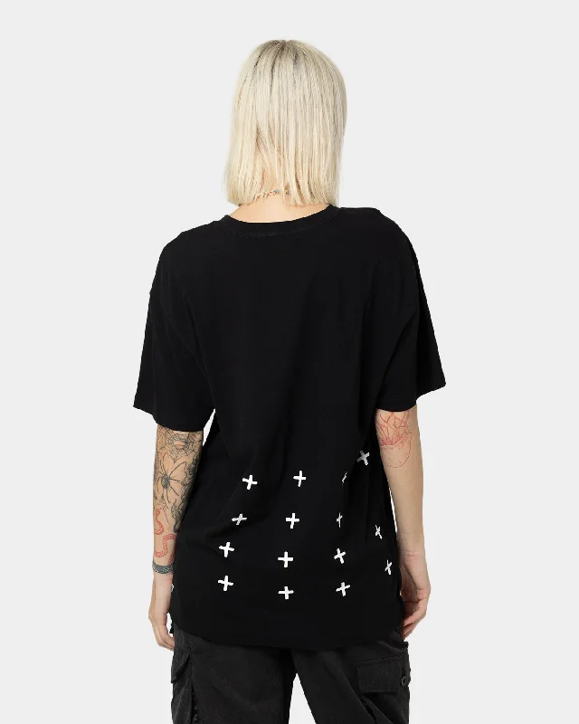 KSUBI 4X4 Biggie T-Shirt Black Welt Pockets Slit Pockets