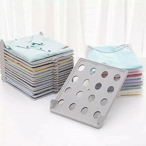 Shirt Organizer Clothes Wardrobe Organiser for Shirts T-Shirts (10 trays) Satin Fabric Silk Fabric Chiffon Fabric