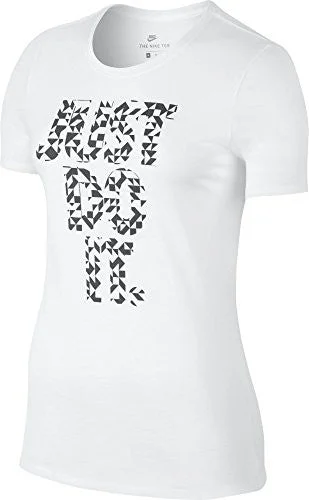 Nike Womens Spring JDI Tangrams T-Shirt #834777-100 (S) Zippered Front Buttoned Front Snap Front