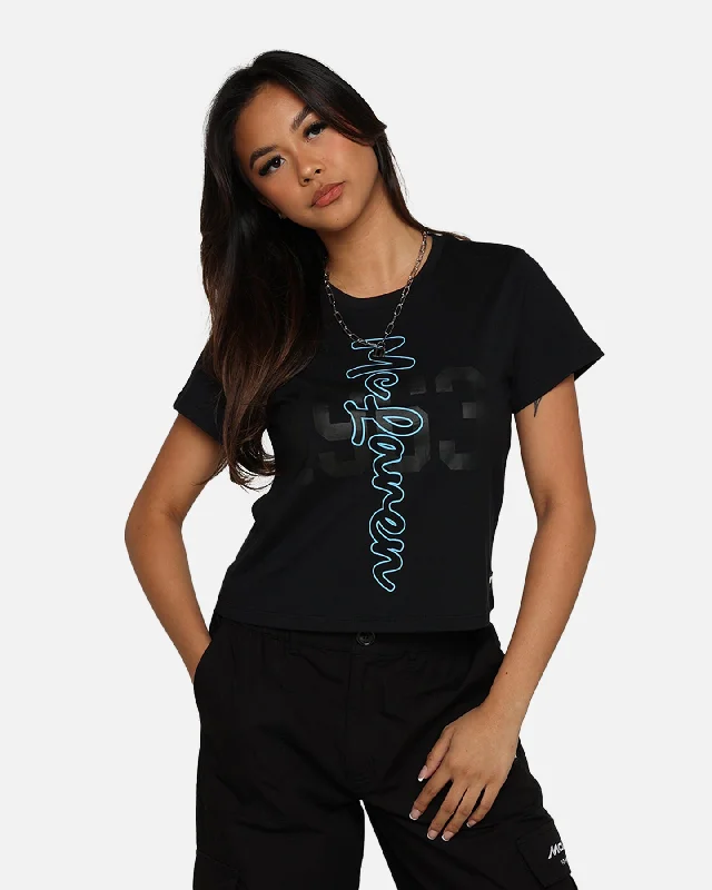 We Are The Wild Collective X McLaren Women's Baby T-Shirt Black Chenille Brocade Lace