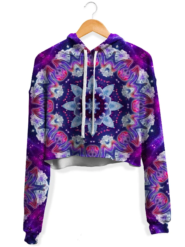 Sonic Blossom Fleece Crop Hoodie Hoodie Crop Top Short Trendy