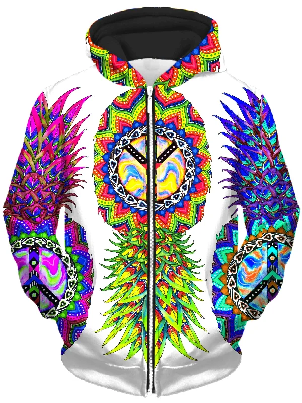 Ananas Trio Unisex Zip-Up Hoodie Hoodie with Camouflage Military Edgy