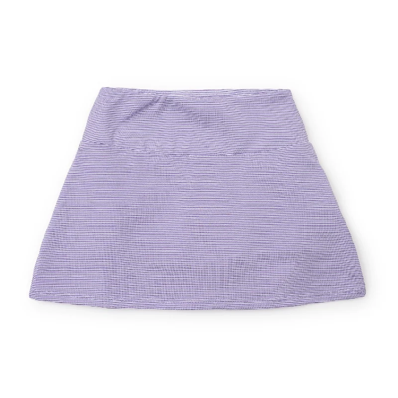 Margot Girls' Tiered Skirt by LH Sport - Purple and White Stripes denim skirt classic