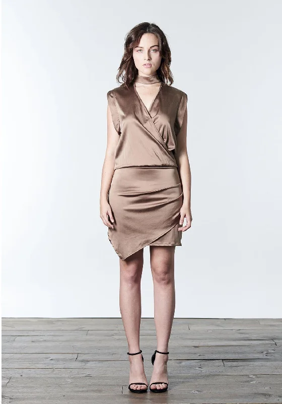 JULIE Silk Cocktail Dress Bodycon Club Sequined