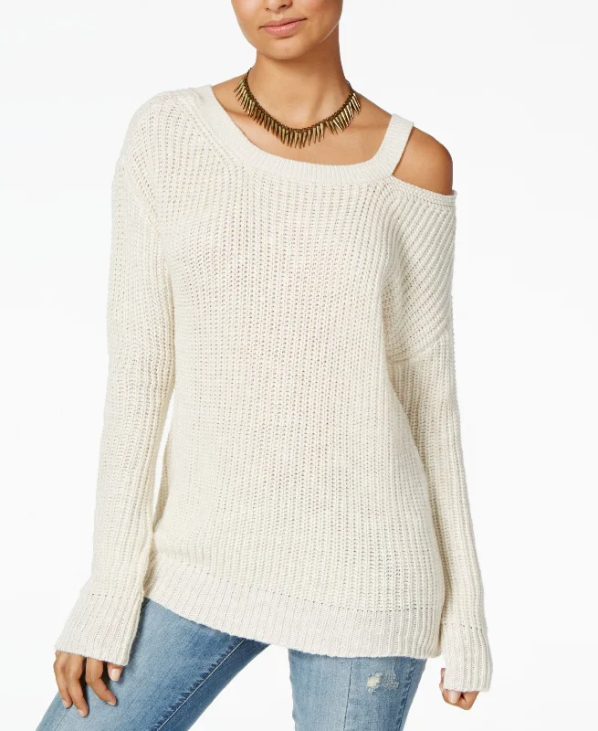 American Rag Juniors Marled One Shoulder Sweater Elasticated Padded Insulated