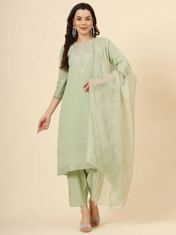 Pista Designer Redaymade Pant Suit With Embroidery Work Fashionable Work Pants