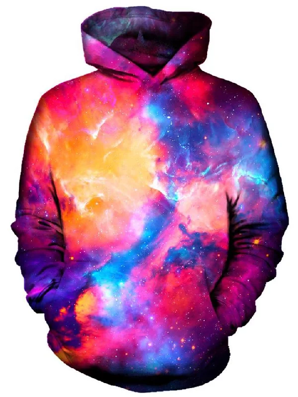 Glossy Galaxy Hoodie Hoodie with Typography Text Message