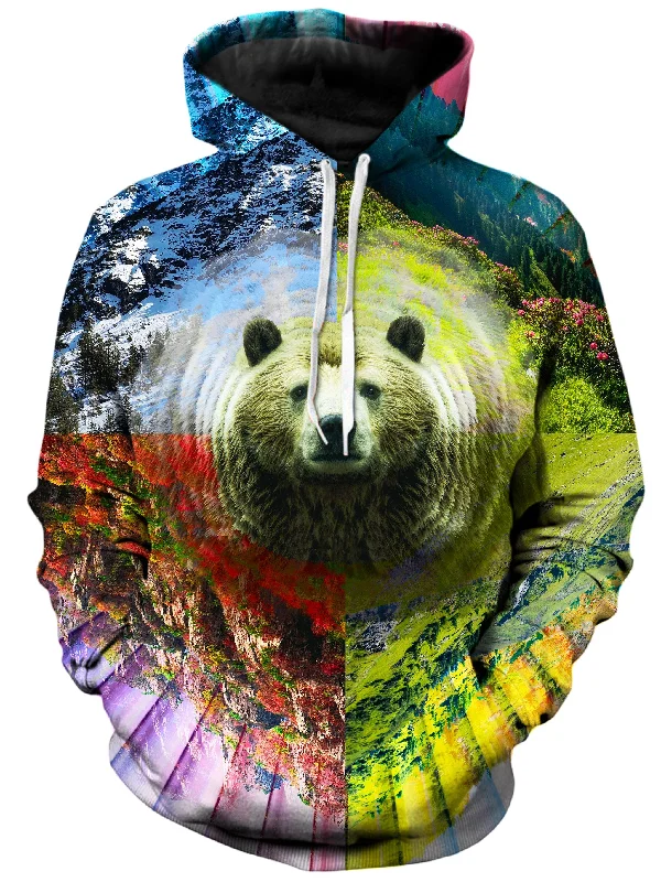 PLUR Bear Unisex Hoodie Hoodie Crop Top Short Trendy
