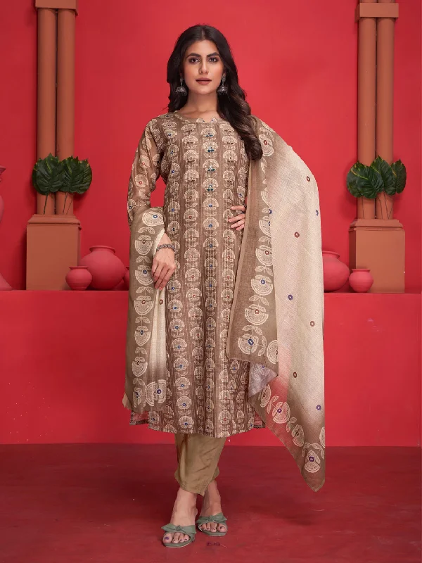 Multi Designer Readymade Pant Suit With Embroidery Work Chic Capri Pants