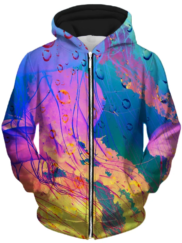 Neon Jelly Unisex Zip-Up Hoodie Hoodie with Slim Fit Tailored Modern