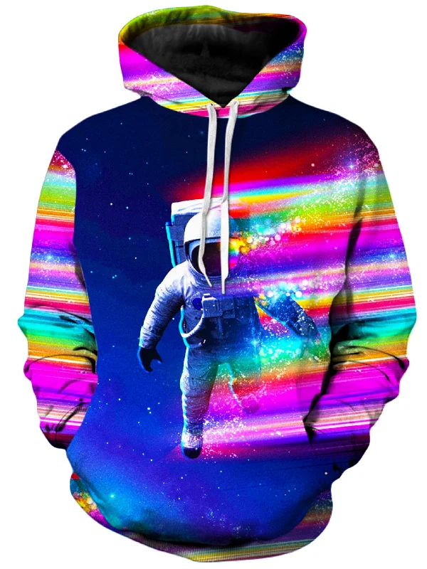 Rainbow Glow Unisex Hoodie Hoodie with Back Slit Movement Comfort
