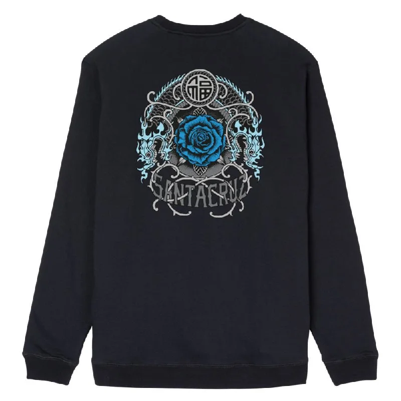 Santa Cruz Crew Dressen Rose One Crew - Black Square Neckline Feminine