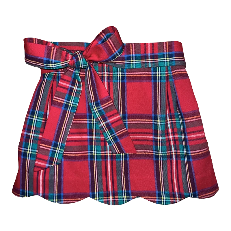 Seabrook Island Scalloped Skirt- Tybee Tartan Plaid low waist skirt
