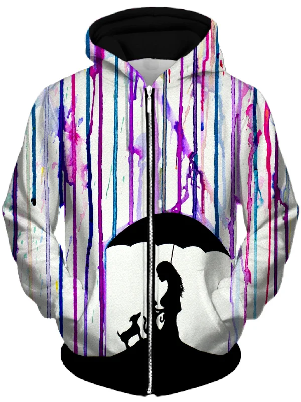 Cradle Unisex Zip-Up Hoodie Hoodie with Hidden Zipper Minimalist Clean