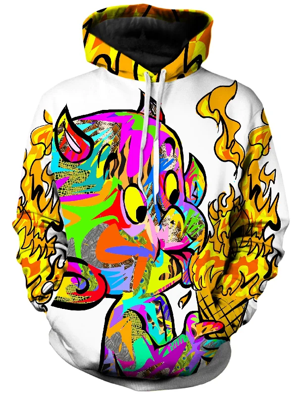 Devil Unisex Hoodie Hoodie with Hidden Zipper Minimalist Clean