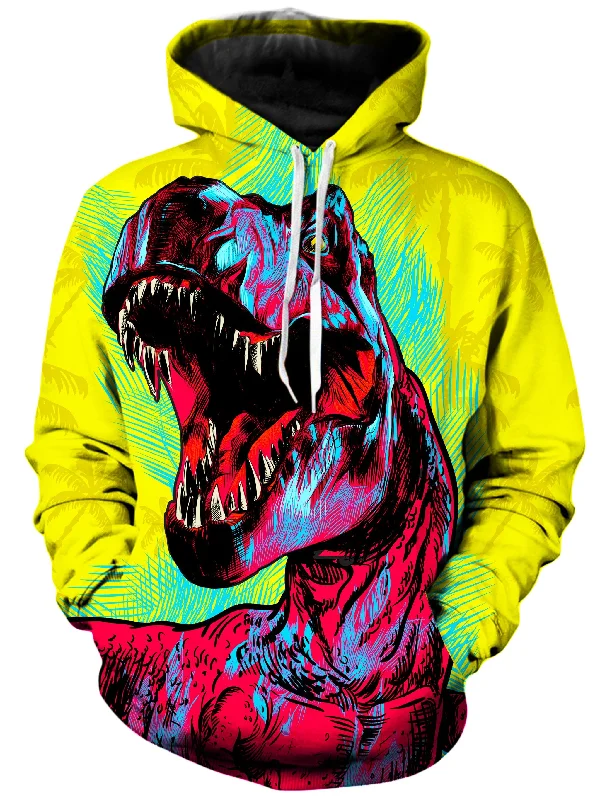 Dino Bite Hoodie Hoodie with Rolled Sleeves Casual Relaxed