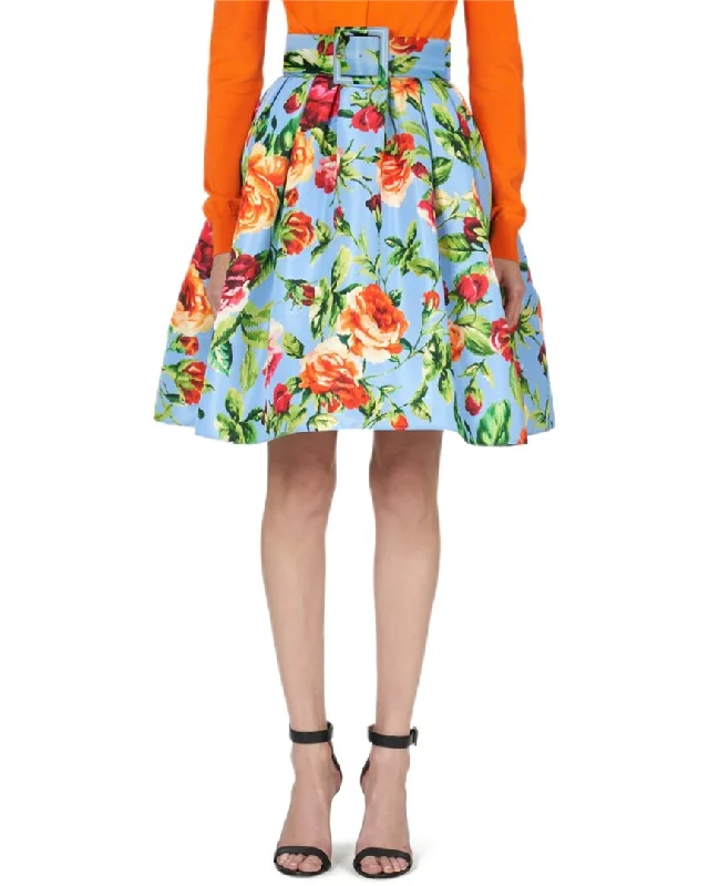 Carolina Herrera Knee-Length Full Skirt lace skirt romantic