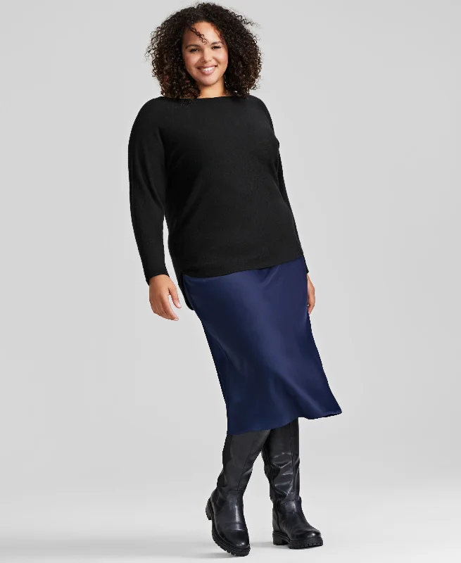 Plus Size 100% Cashmere Shirttail Sweater Satin Fabric Silk Fabric Chiffon Fabric