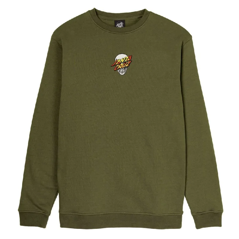 Santa Cruz Crew Dressen Skull Dot Front Crew - Sea Kelp Cowl Neckline Elegant