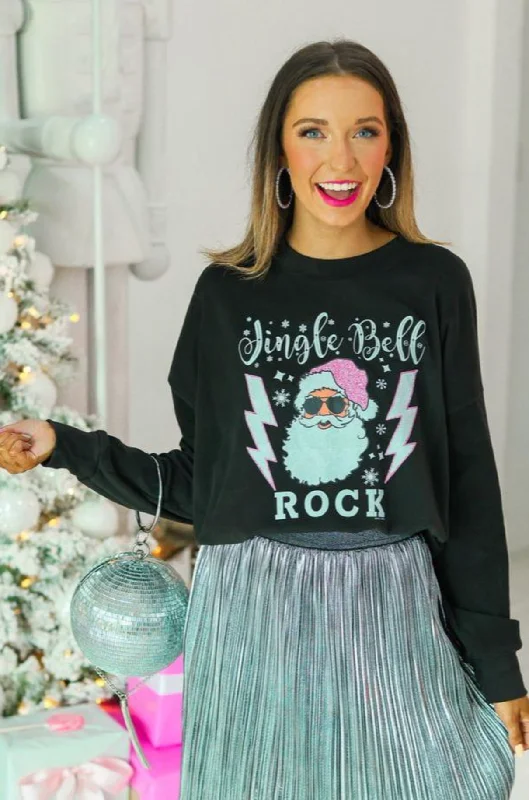 Jingle Bell Rock Graphic Sweatshirt Hoodie with Strings Custom Fit Adjustable