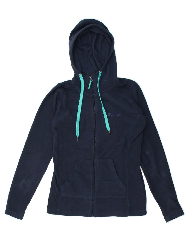 MOUNTAIN WAREHOUSE Womens Hooded Fleece Jacket UK 10 Small Navy Blue Striped Jacket Polka Dot Jacket Floral Jacket