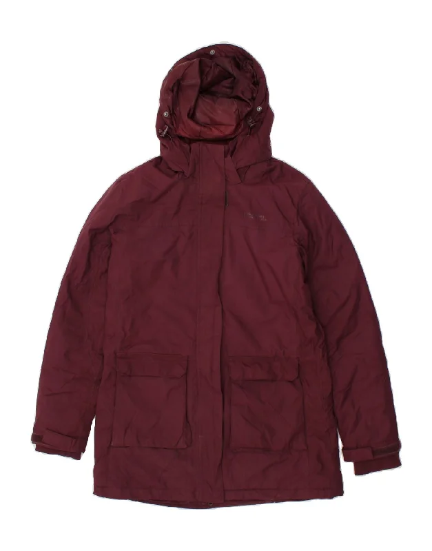MOUNTAIN WAREHOUSE Womens Hooded Padded Jacket UK 12 Medium  Burgundy Denim Jacket Leather Jacket Suede Jacket