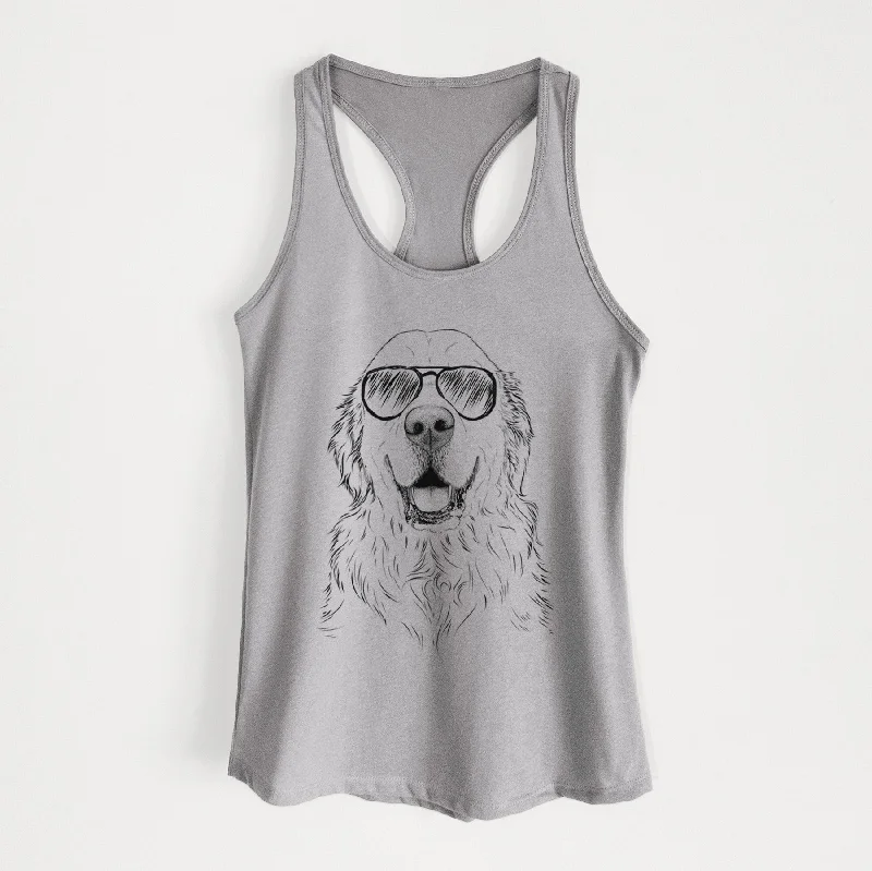 Maximus the Golden Retriever - Women's Racerback Tanktop baby blue tank
