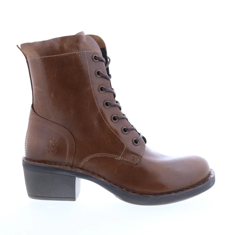 Fly London Milu MILU044FLY-004 Womens Brown Leather Casual Dress Boots Tunics Recommended stylist